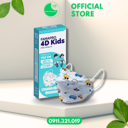 KHẨU TRANG 4D KIDS - Hộp/10cái - Nam Anh Famapro