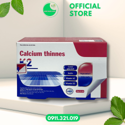 CALCIUM THINNES K2 (Bổ sung canxi, hỗ trợ xương răng chắc khỏe) - Hộp/30viên - Mediphar