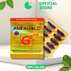 AMFAGOLD G2 PLUS (Viên uống hỗ trợ hoạt huyết và bồi bổ sức khỏe) - Hộp/30viên - Ampharco USA