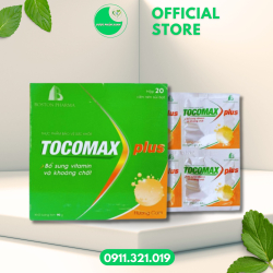 TOCOMAX PLUS (Viên sủi bổ sung Vitamin, tăng cường đề kháng) - Hộp/20viên - Boston