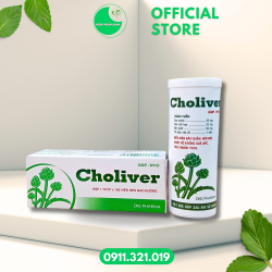 CHOLIVER (Viên uống điều trị rối loạn đường mật, viêm mật, lợi tiểu) - Tuýp/100viên - Dược Hậu Giang