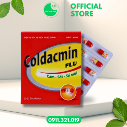 COLDACMIN FLU (Thuốc điều trị cảm cúm, sốt, sổ mũi) - Hộp/100 viên - Dược Hậu Giang