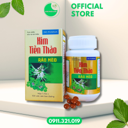 KIM TIỀN THẢO RÂU MÈO (Viên uống lợi tiểu, hỗ trợ bài tiết cặn sỏi) - Chai/100viên - Dược Hậu Giang